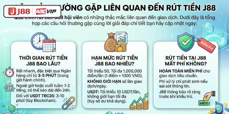 Câu hỏi thường gặp liên quan đến rút tiền J88