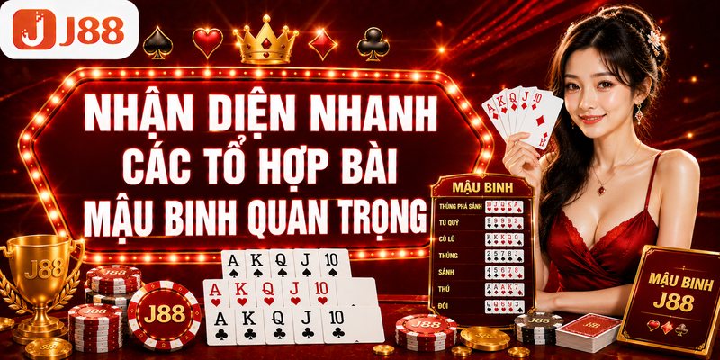 Mậu Binh J88 | Nghệ Thuật Sắp Xếp Các Chi Bài Cực Chuẩn 3 Nhận diện nhanh các tổ hợp bài mậu binh quan trọng