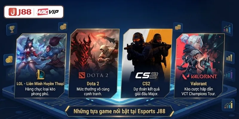 Những tựa game nổi bật tại Esports J88