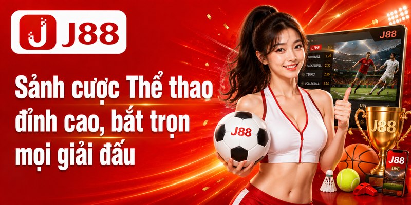J88 Com - Đăng Ký J88 Nhận Tặng Thưởng Tân Thủ Siêu Hời 9 Sảnh cược Thể thao đỉnh cao, bắt trọn mọi giải đấu
