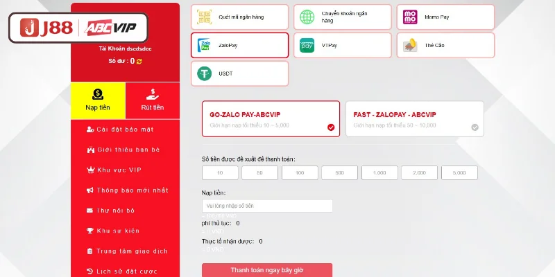 Thanh toán qua Zalo Pay